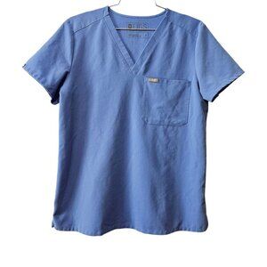 Figs Catarina One-Pocket Blue Scrub Top